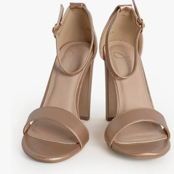 J. Adams Rose Gold Heels Size 5.5 - Picture 1 of 3